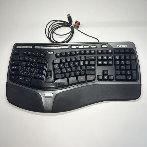 Microsoft Natural 1048 KU-0462 Ergonomic Keyboard 4000 v1.0 Black USB Wired - Picture 1 of 16
